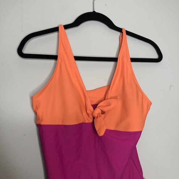 Summersalt Swimsuit Womens 10 Pink Colorblock Jetsetter One Piece UPF 50+ - Picture 2 of 8